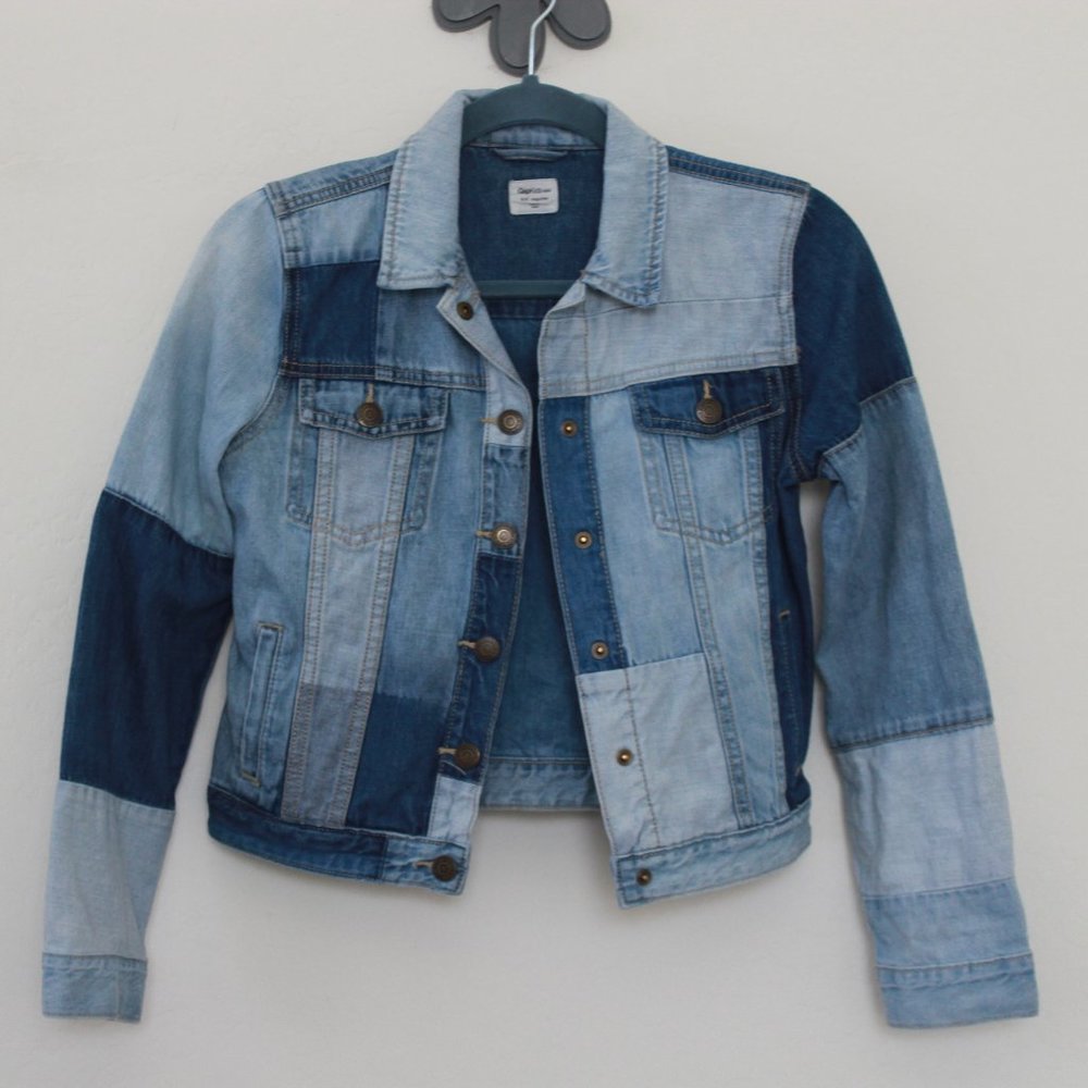 Gap Patchwork Denim Jean Jacket